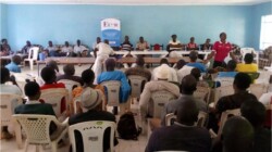 Public participation in Homabay County during submission of human rights status report in the county.